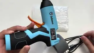 GoGonova Cordless Hot Glue Gun, 15s Fast Preheating with 2Ah Built-in Battery Hot Melt Glue Gun #ad