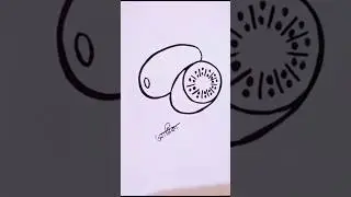 Kiwi fruit drawing 🥝#shorts #kiwifruit #viralshortsvideo #short