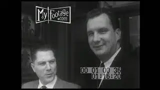1950s Jimmy Hoffa and his Lawyer, Edward Bennett Williams, Entering the Courthouse (Silent)
