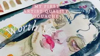 My First Set of Artist Quality Gouache 🌙 M. Graham & Co + timelapse illustration