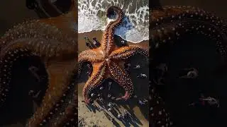 Huge starfish ⭐️ &mdash;&mdash; #starfish #starfishing #monster #folklore #aiart