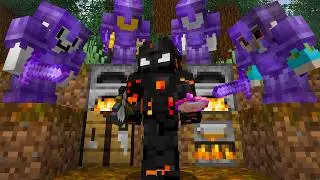 Minecraft Speedrunner VS 4 NETHERITE Hunters