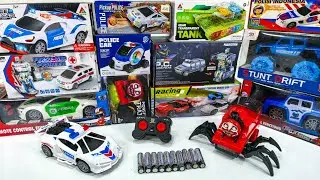 Unboxing RC Police Spray Car, P.c Police Car, Ambulance First Aid, Spider train