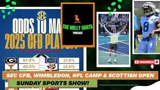 Weekend Sports Review - Wimbledon, Scottish Open, NFL Camps, & SEC CFB Preview