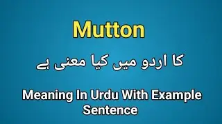 mutton meaning in urdu/hindi |How to pronounce mutton| mutton in sentence |mutton k kia mtlb h
