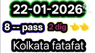22-01-2026 Kolkata fatafat 2 digit rolling game tips today lucky number 