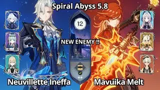 NEW !! C0 Neuvillette Ineffa & C0 Mavuika Melt - Spiral Abyss Floor 12 Genshin Impact 5.8