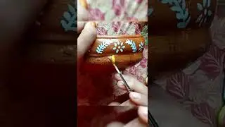 Easy & simple clay pot Painting🖌 for planter🌱#DIY#shorts