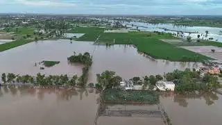 Drone Footage of Flooded Villages in Punjab India & Pakistan | Free 4K Stock Footage (No Copyright)
