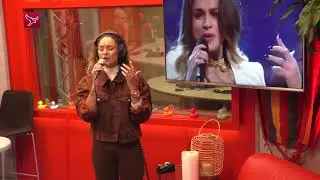 Kimberly Maasdamme in de studio