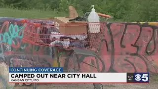 Some homeless individuals now camping out near Kansas City's City Hall