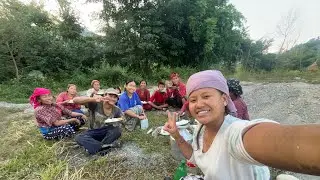 Dhan jhatni mela suru vayexa😅#rati samma hamro bijok😮‍💨#villagelife#volgs#monika Thapa magar Gurung#