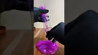 Satisfying Purple Slime Pour | ASMR Relaxing 🩷🫠✨ #slime #asmr #kineticsand #trending #viralshorts