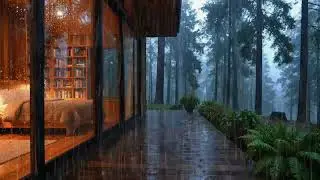 Calming Rain Sounds Near the Woodland Cabin 🌧 | Let Go and Drift into Deep Sleep