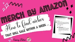 How to find T-shirt niches that will sell on Merch By Amazon with a week to help someone Tier Up ...