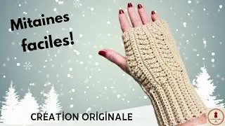 👌🏻DU PLUS BEL EFFET ! Des mitaines crochet élégantes et faciles 🍀🍁