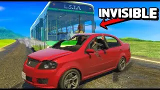 Троллинг сотрудников FiveM с помощью НЕВИДИМОГО АВТОБУСА... (GTA RP)