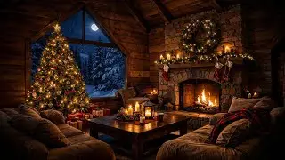 Cozy Christmas Cabin Jazz | Peaceful New Year Music by the Fireplace