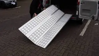 TrutzHolm&reg; Alu Auffahrrampe 215 cm Rampe 3 fach faltbar Verladerampe ATV Breitrampe Motorradrampe