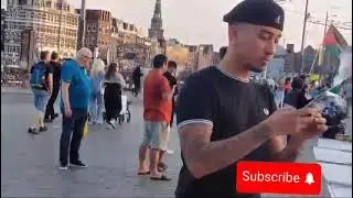 Protest against Gaza genocide, committed by Israel since 10 months Amsterdam central