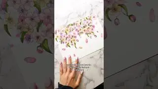 Простая идея для рисунка с цветущей вишней! #искусство