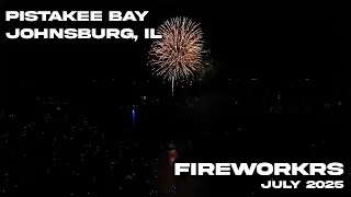 Pistakee Bay Fireworks (Johnsburg, IL) | July 12, 2025 | 4k Drone View