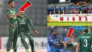 Shoriful Islam revived Angelo Mathews timed out controversy by showing this gesture in Ban vsSL T20I