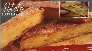 I Cook This Delicious 1000 LAYER POTATOES Recipe With 1 KG POTATO #crispyfrenchfries #potatochips