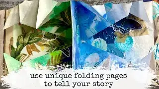 Use unique folding pages in your art journal to tell your story | Junk Journal January