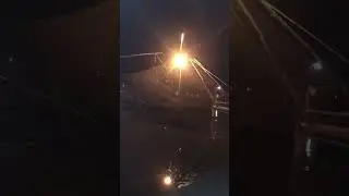 Traditional Chinese fishing nets at night,  (Cochin) Kerala