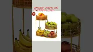 Trending Fruits and vegetables stand #kitchen #shorts #storage