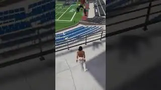 AEW Fight Forever Stadium Stampede Powerbomb off Balcony into chairs #aewfightforever