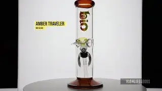 Amber Traveler Water Pipe from Bio Glass