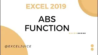ABS function | Excel juice