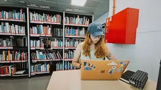 A calm afternoon in a library corner | Study, coffee and Lisbon Sun | Silent Vlog