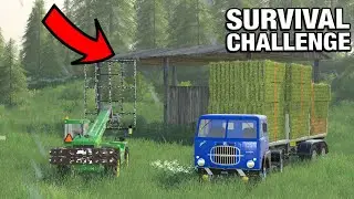 BUILDING A BALE STORAGE SHED - Survival Challenge No Mans Land FS19 Ep 89