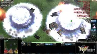 C&C GENERALS ZERO HOUR CONTRA MOD USA SUPER WEAPON VS 5 INSANE ARMY WITH 2 FRIEND NEW DEATH MAP صوتي