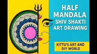 Durga Maa Mandala Art | Half Face Drawing| Navratri Special Artwork 2025 #navratri #viral #trending 