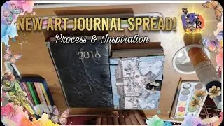 My NEW Art Journal Spread! 🎨 Step-by-Step for Beginners@CrafterRadhika2014 
