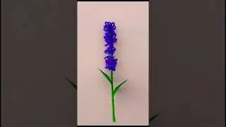make simple lavender flower from wool 🧶. #handmade #shorts #ytshorts