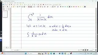 the definite integral of 1/xlnx from e to e^2