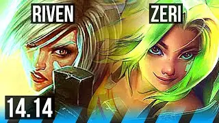 RIVEN vs ZERI (MID) | 7 solo kills, 66% winrate, 11/2/4, Legendary | EUW Master | 14.14