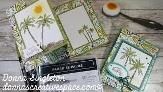 Paradise Palms Fun Fold Card - Video Tutorial from Donna's Creative Space ~ Stampin' Up!