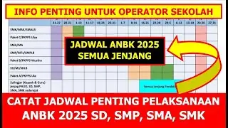 CATAT JADWAL PELAKSANAAN ANBK 2025 SEMUA JENJANG SD SMP SMA SMK SEDERAJAT
