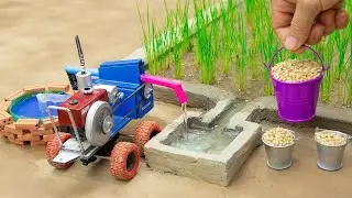 How to make tractor pulled cows machine supply water pump diesel engine