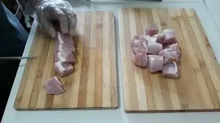 Meat Cutting Tutorial :  Pork Adobo Cut