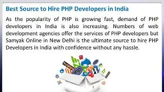 6 Reasons To Hire Php Programmer From Samyak Online