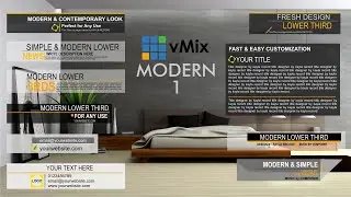 vMix Title lower third MODERN 1 package