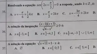 EQUAÇÃO TRIGONOMÉTRICA (NÍVEL DIFÍCIL) PREPARAÇÃO PARA ADMISSÃO ISCAM 