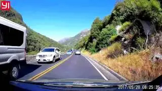 Yosemite , Arch Rock Entrance Gate, Hwy 140, 4.5 mile long line on 5/20/17